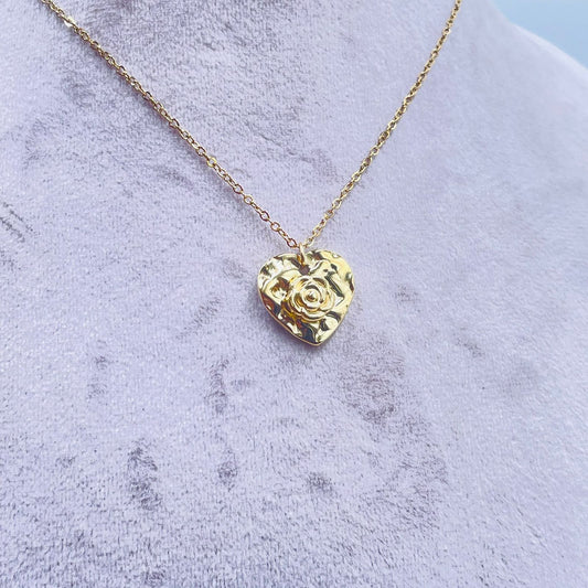 Heart Rose Pendant