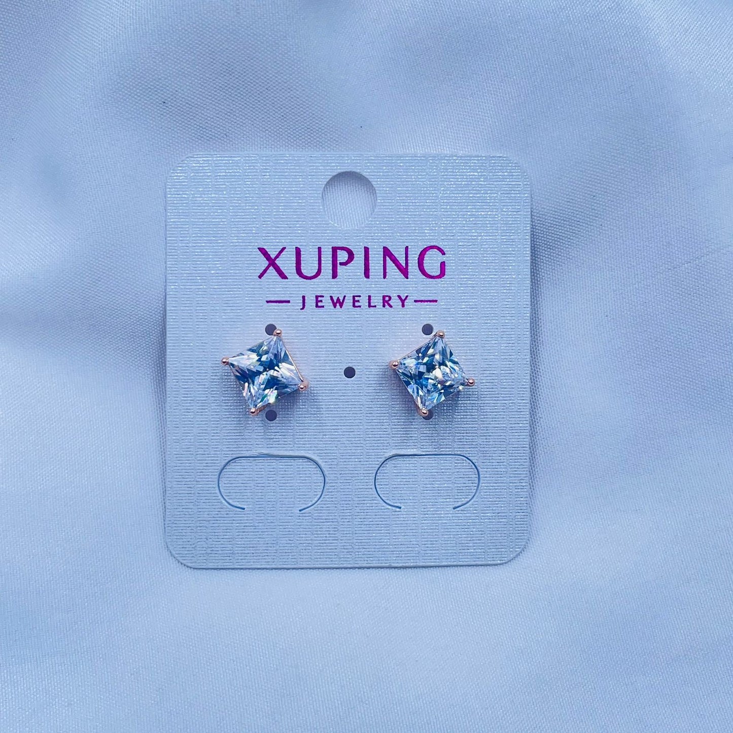 Square Soliter Earrings- XUPING