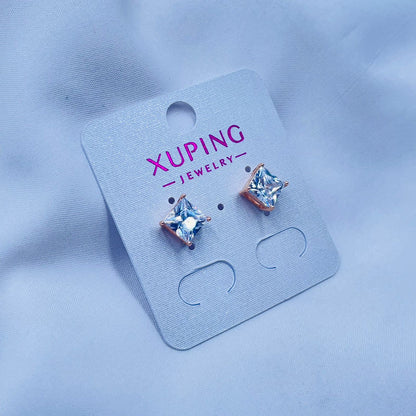 Square Soliter Earrings- XUPING