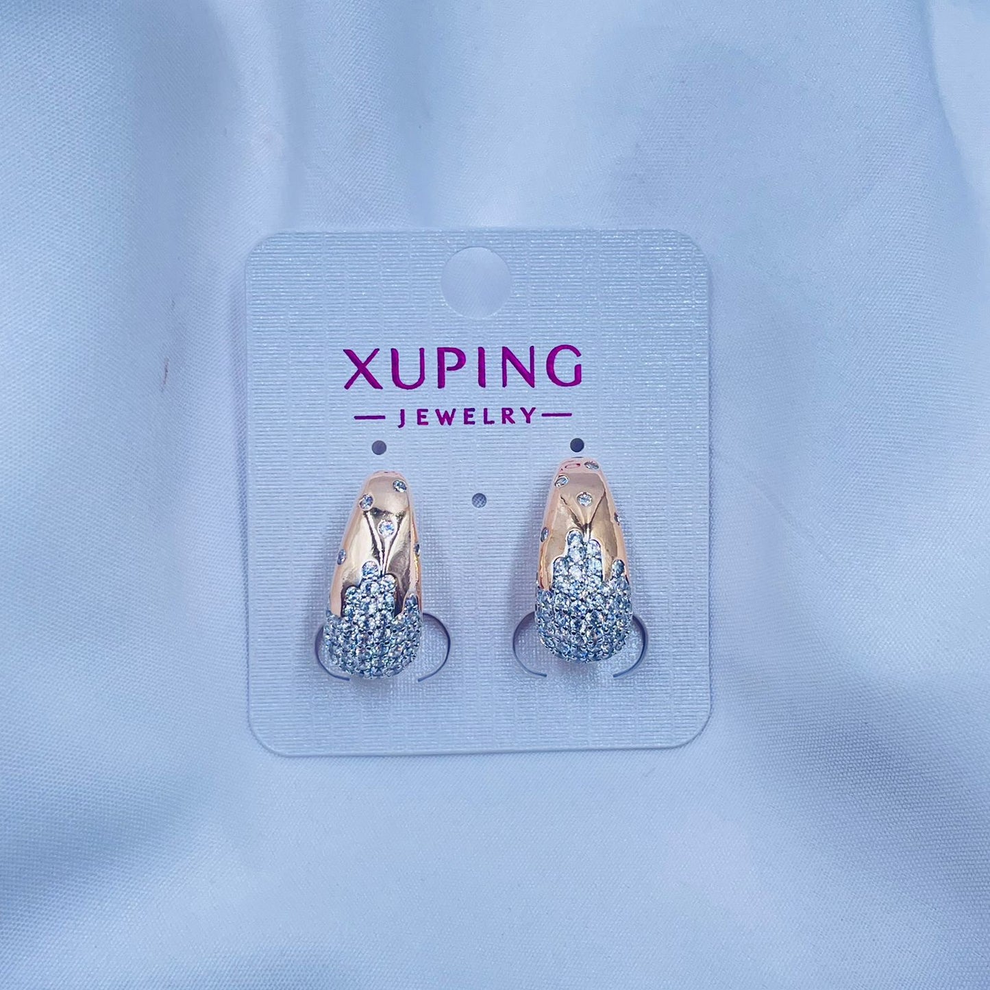 Crystal Hoops Earrings- XUPING
