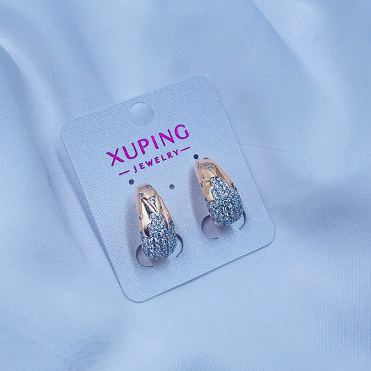 Crystal Hoops Earrings- XUPING