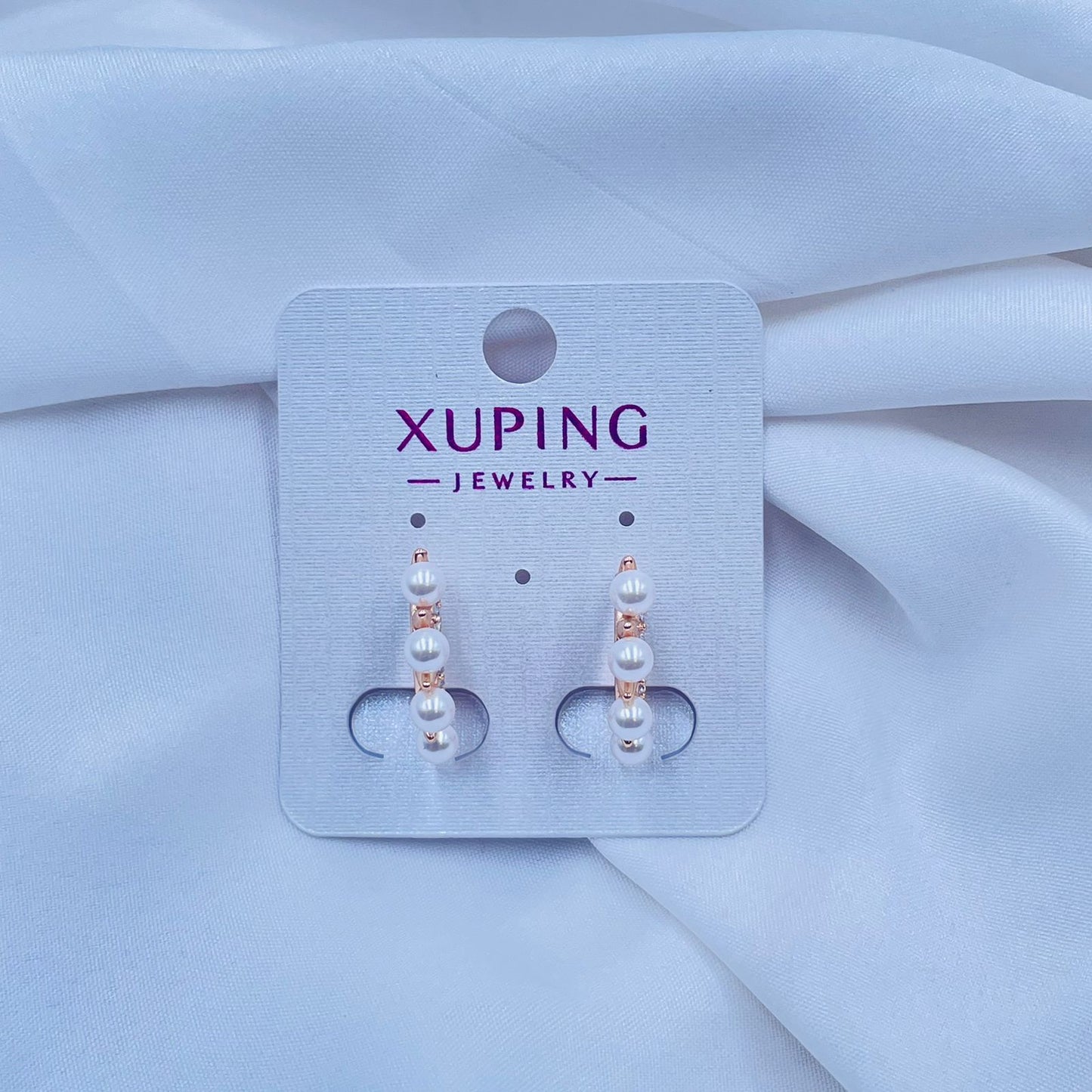 Pearl Hoops Earrings- XUPING