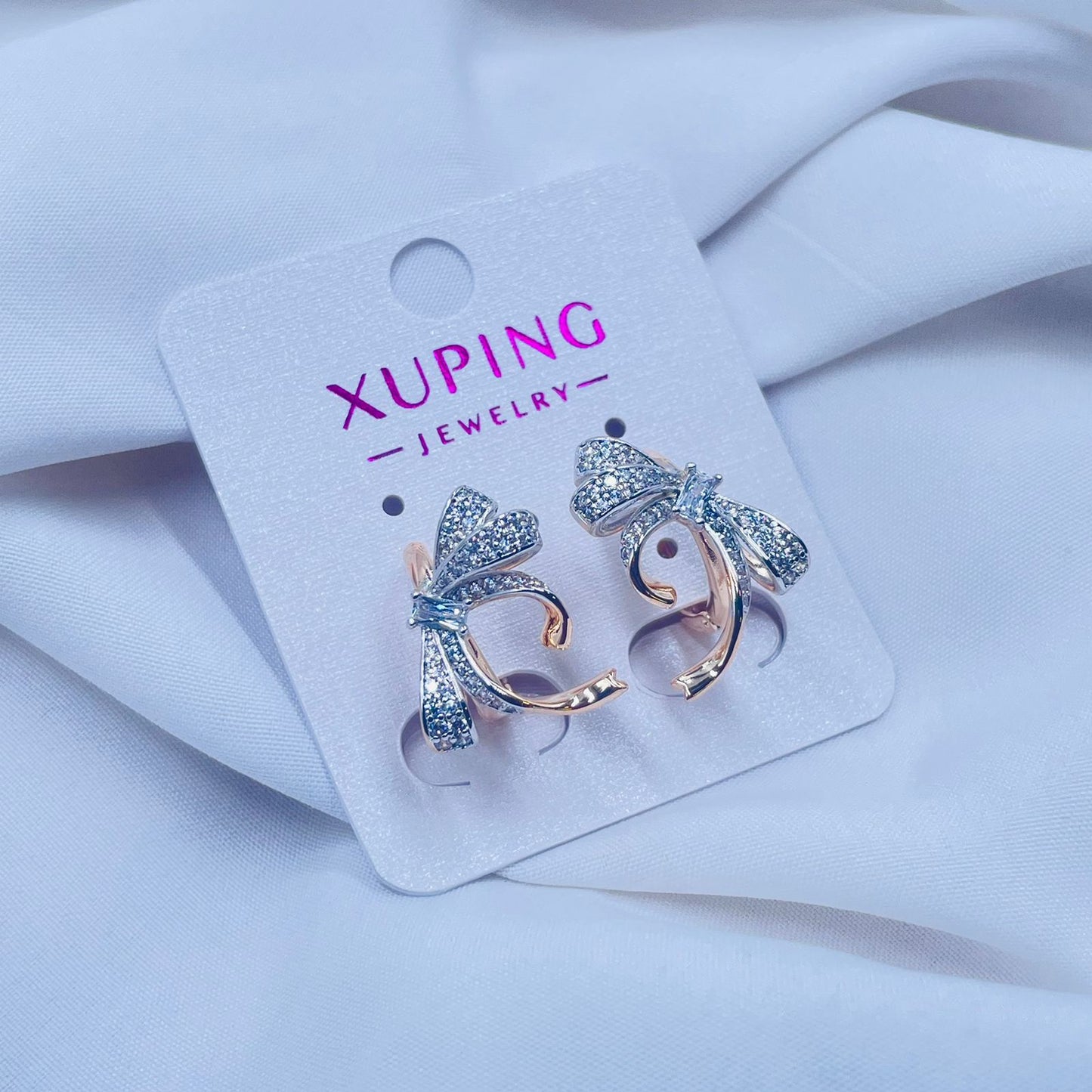 Bow Sparkle Earrings- XUPING