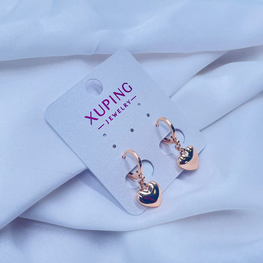 Hoops Hanging Heart Earrings- XUPING