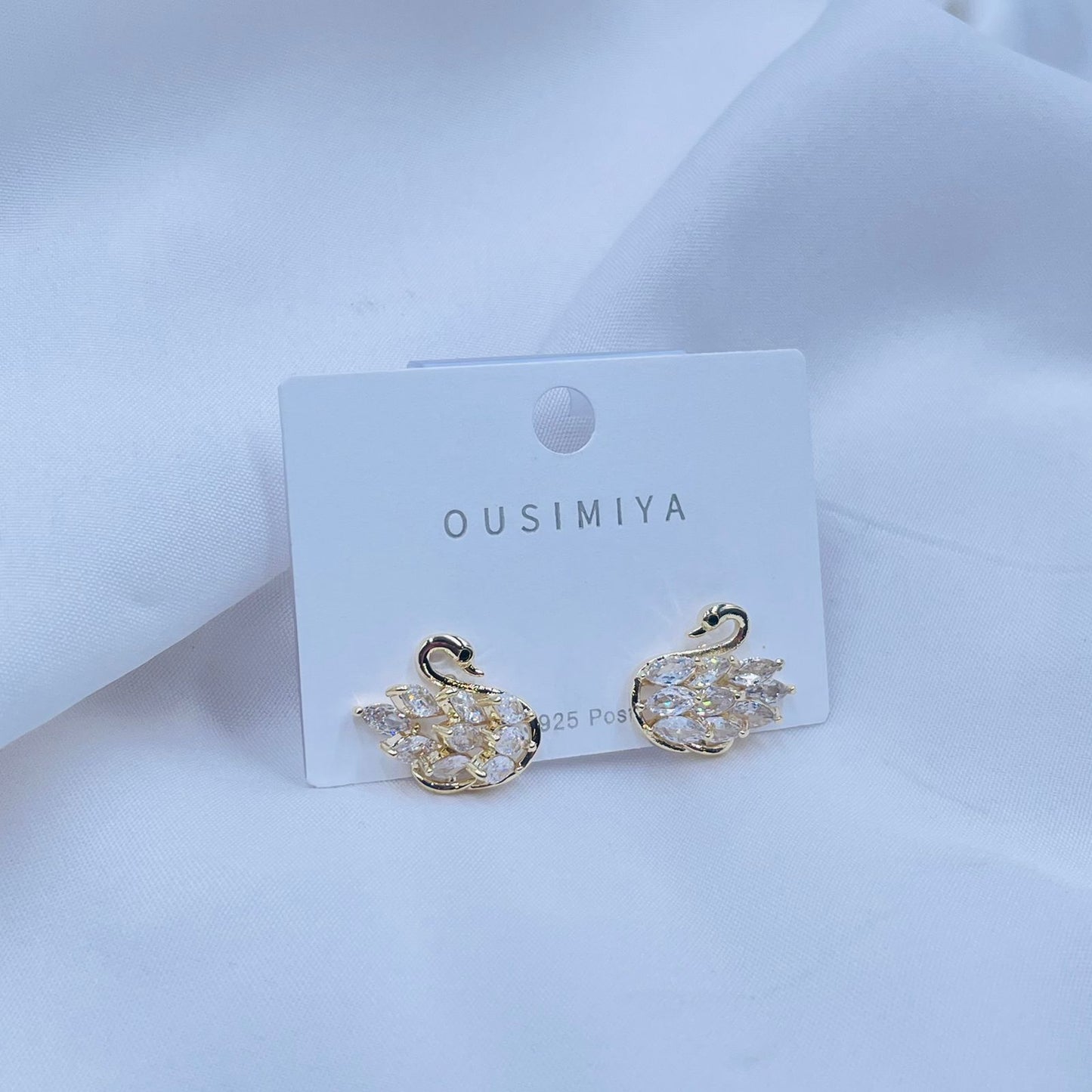 Golden Swan Earrings