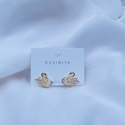 Golden Swan Earrings