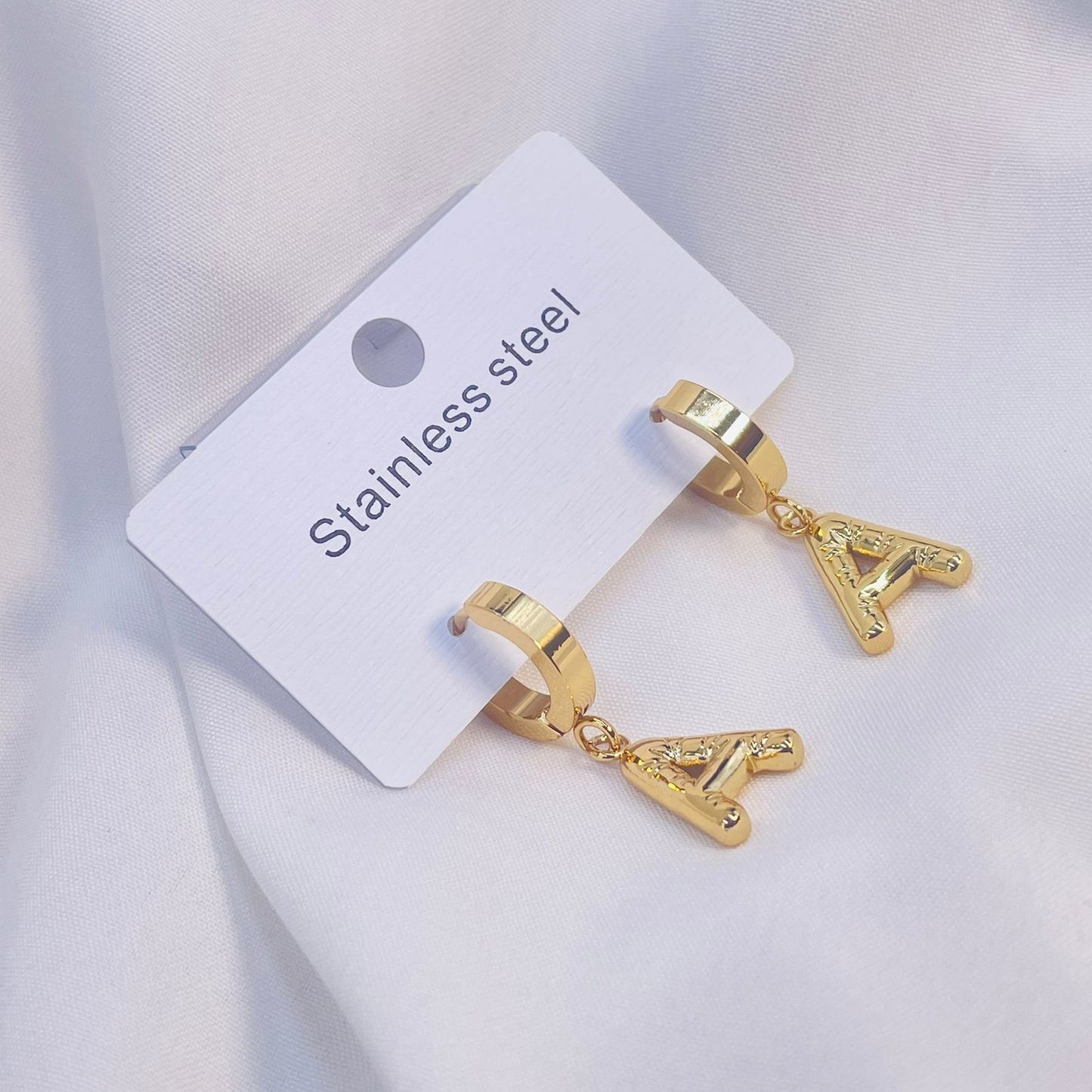 Alphabets Hoops Earrings