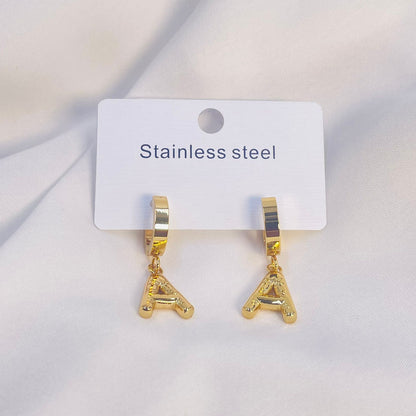 Alphabets Hoops Earrings