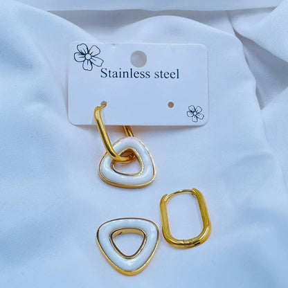 Triangle Hoops Earrings