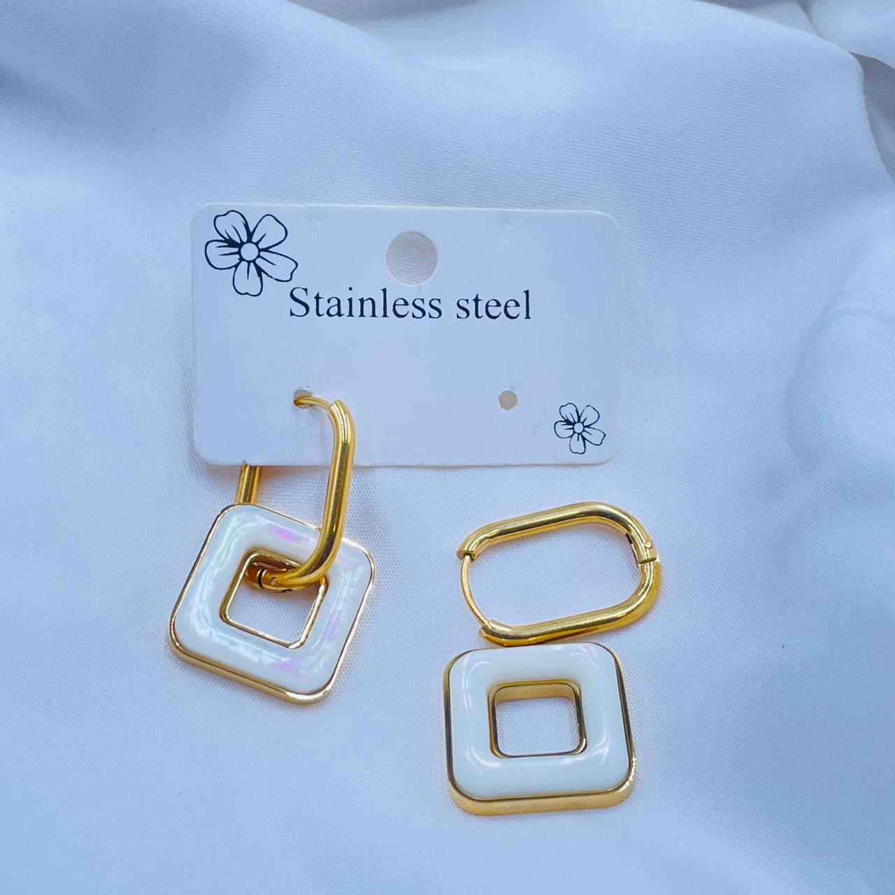 Square Shaps Hoops Earrings