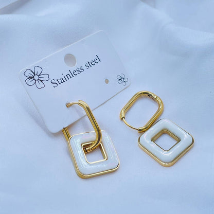 Square Shaps Hoops Earrings