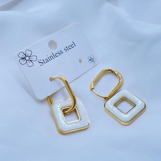 Square Shaps Hoops Earrings