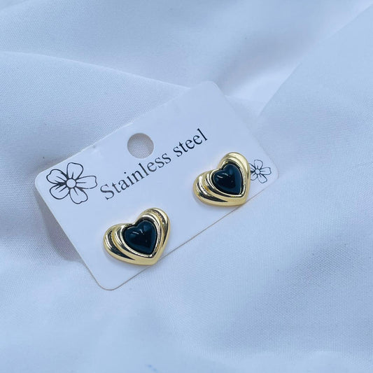 Black Heart Earrings