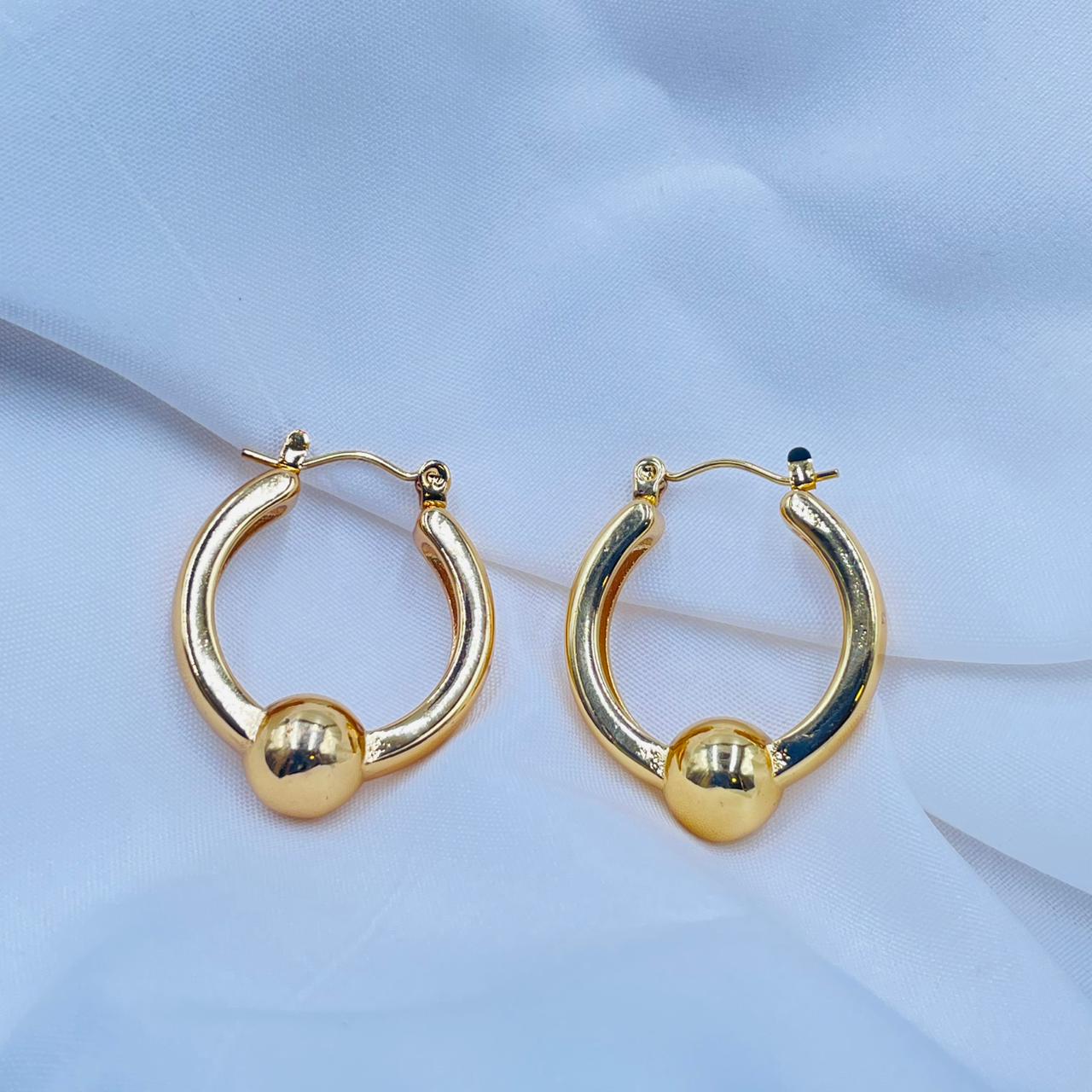 Golden Orb Hoops