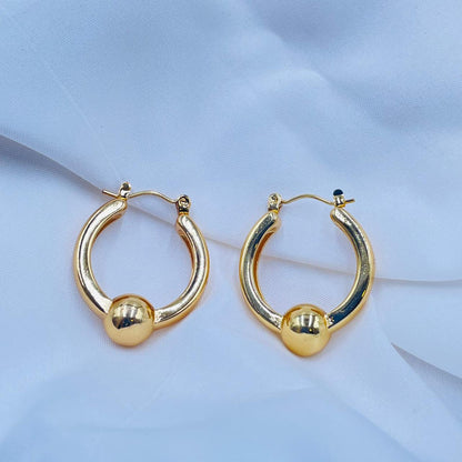 Golden Orb Hoops