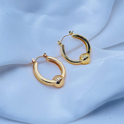Golden Orb Hoops