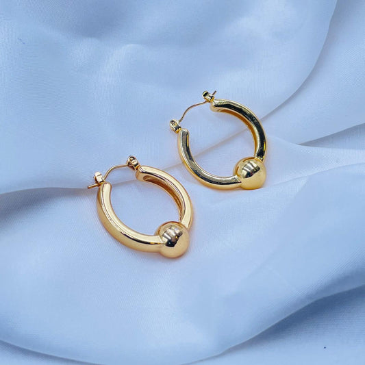 Golden Orb Hoops