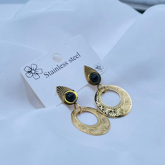 Black Bloom Earrings