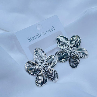 Silver-Floral Earring