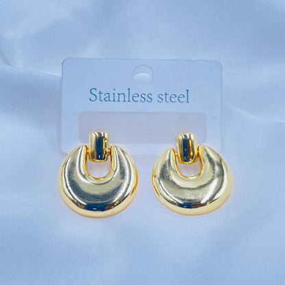 Filled Round Earrings