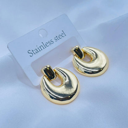 Filled Round Earrings