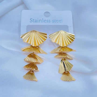Fan Dangle Drop Earrings