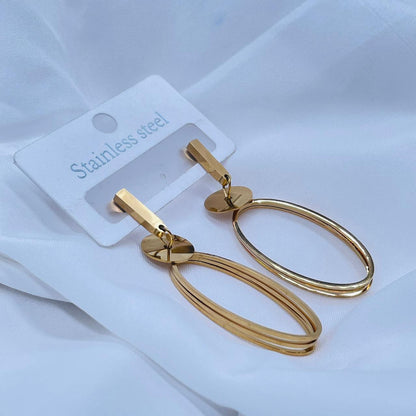Golden Ovals Earrings