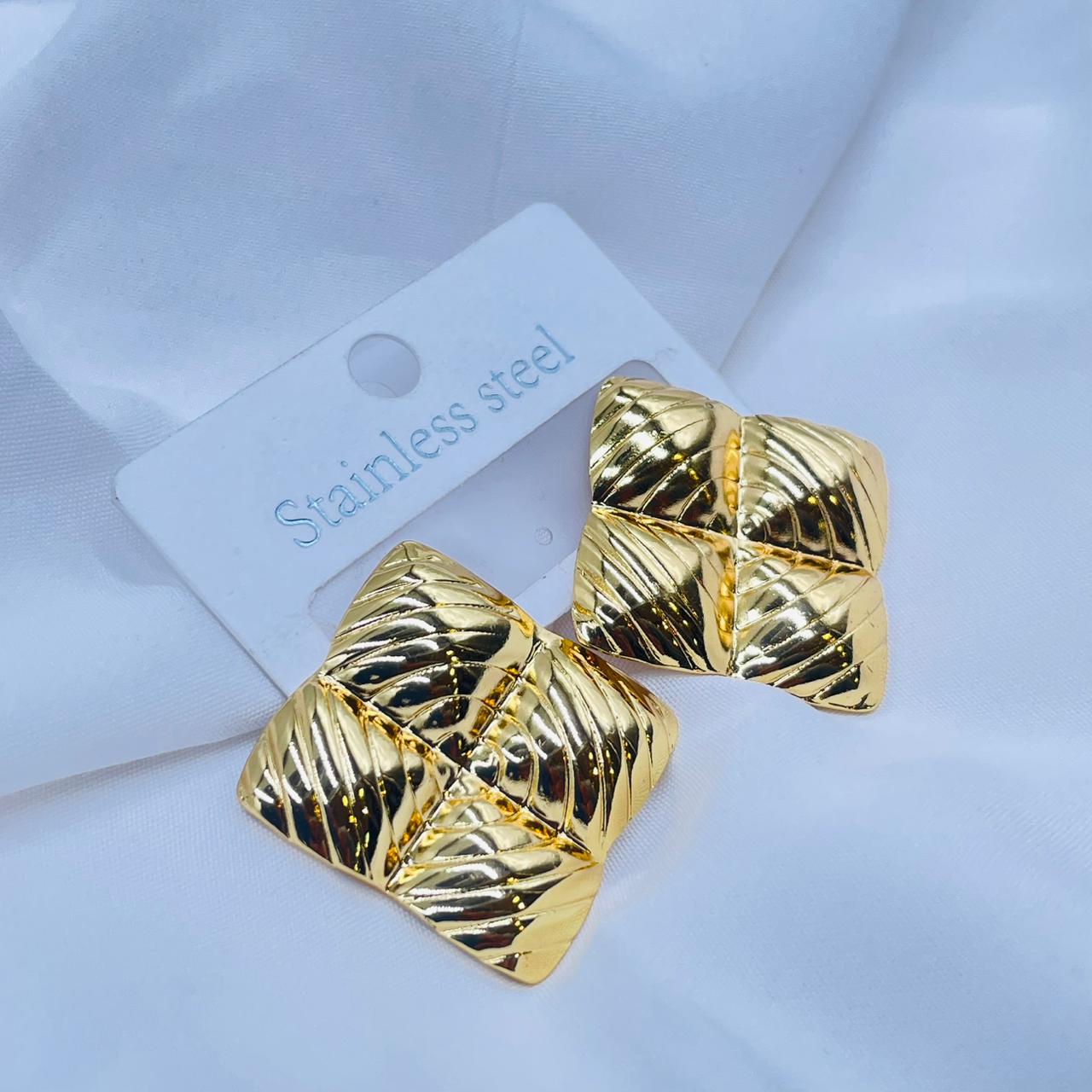 Golden Puffs  Earrings