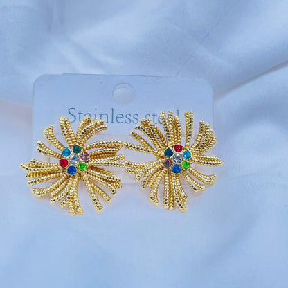 Zircon Starburst Earrings