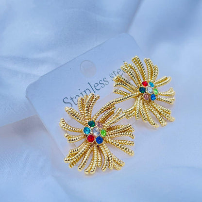 Zircon Starburst Earrings