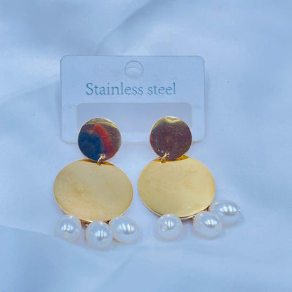 Golden Pearl Earrings