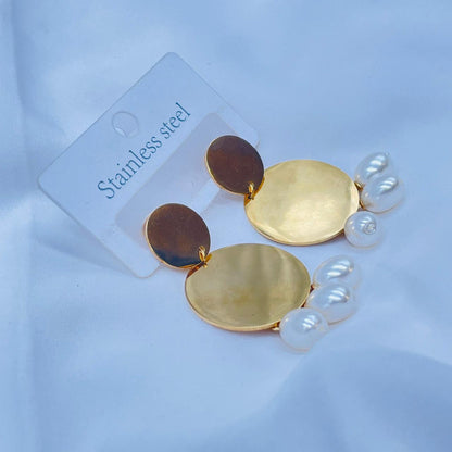 Golden Pearl Earrings