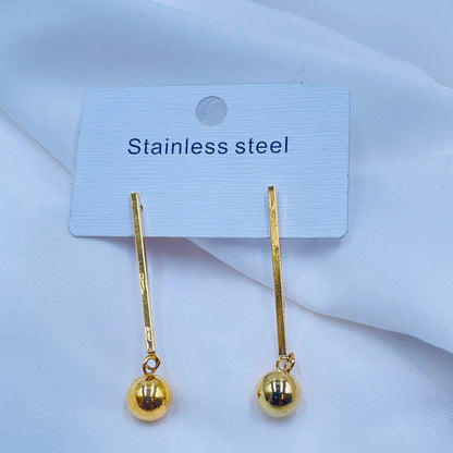 Golden Ball Drop Earrings