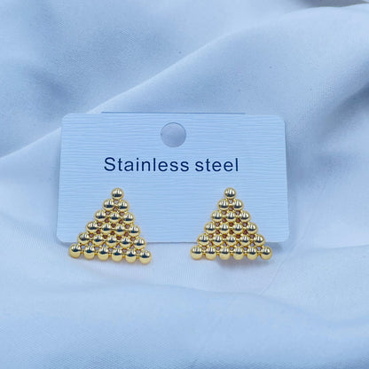 Gold Triangle Shaped Earrings