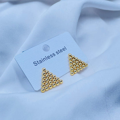 Gold Triangle Shaped Earrings