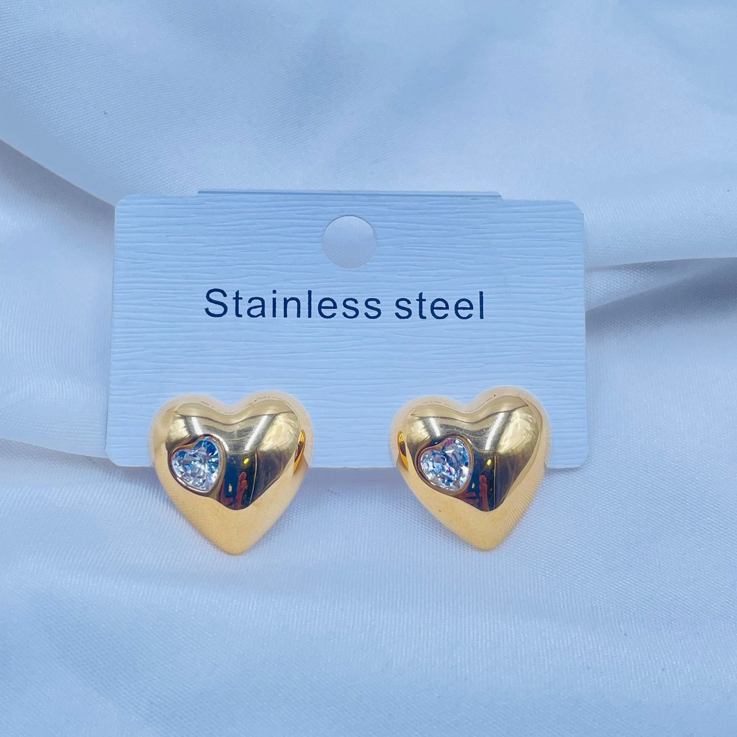 Gold Heart Shaped Earrings