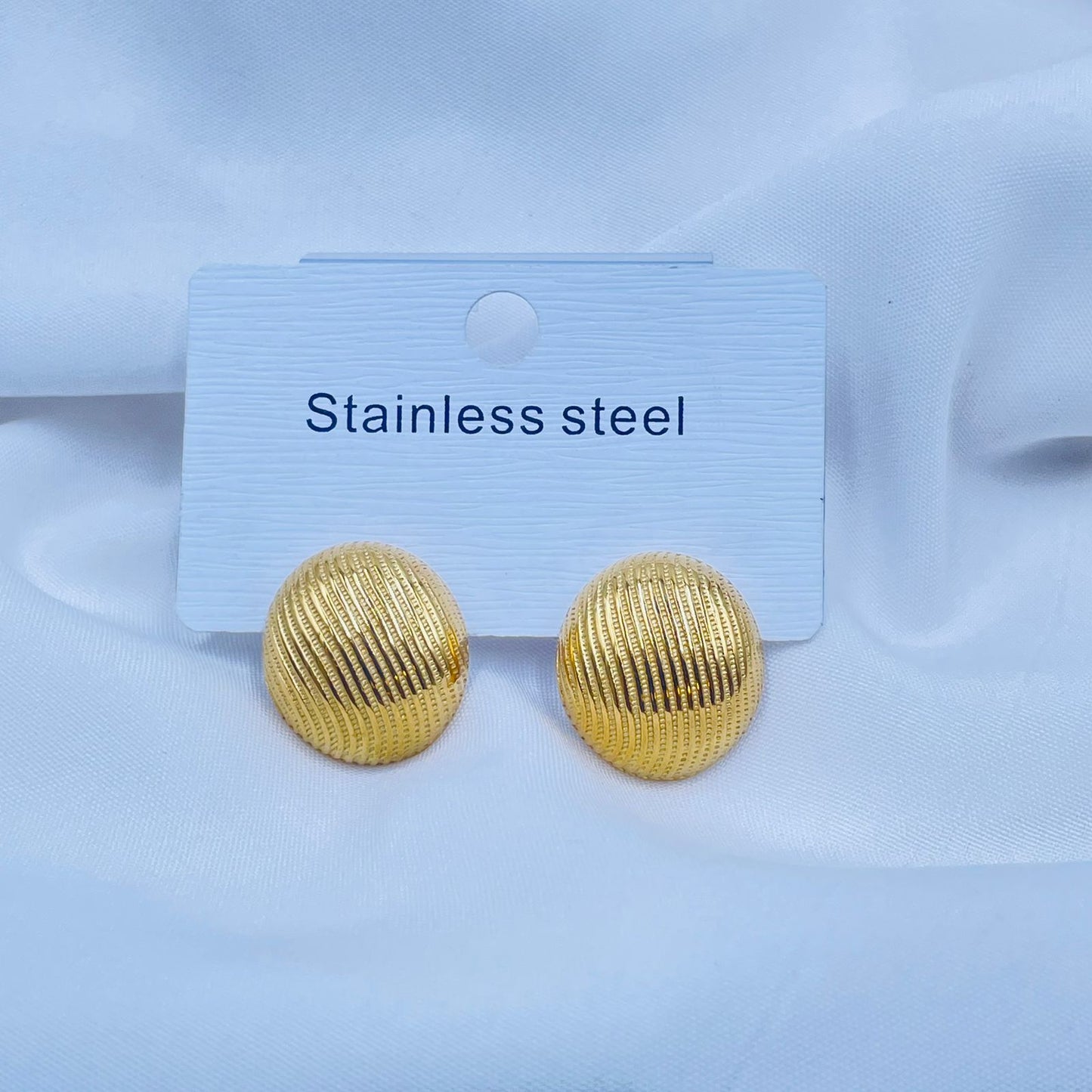 Golden Round Earrings