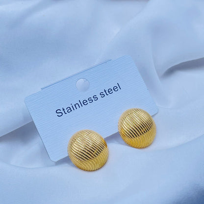 Golden Round Earrings