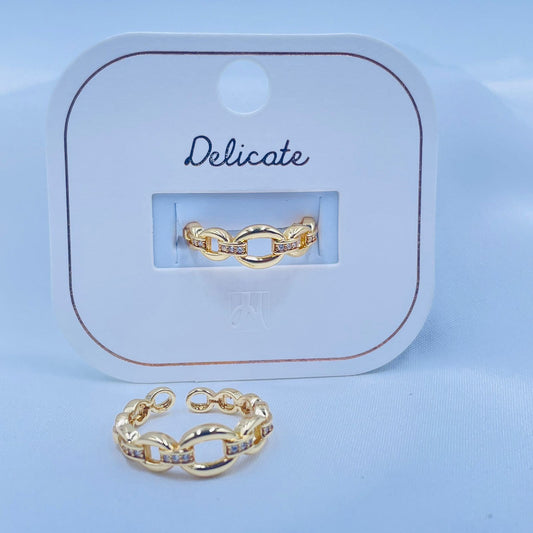 Gold Ring With Interlocking