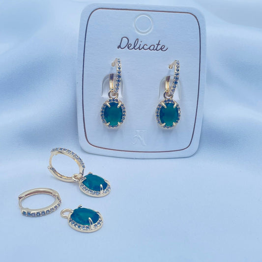 Azure Hoop Earrings