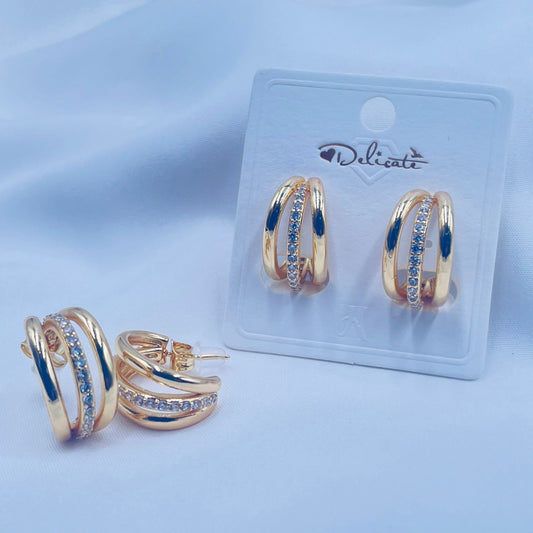 Dainty Design Hoop Earrings