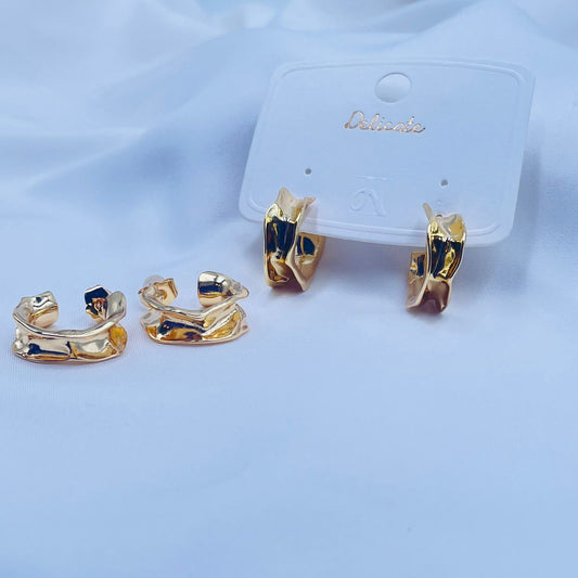 Aura Hoop Cuff Earrings