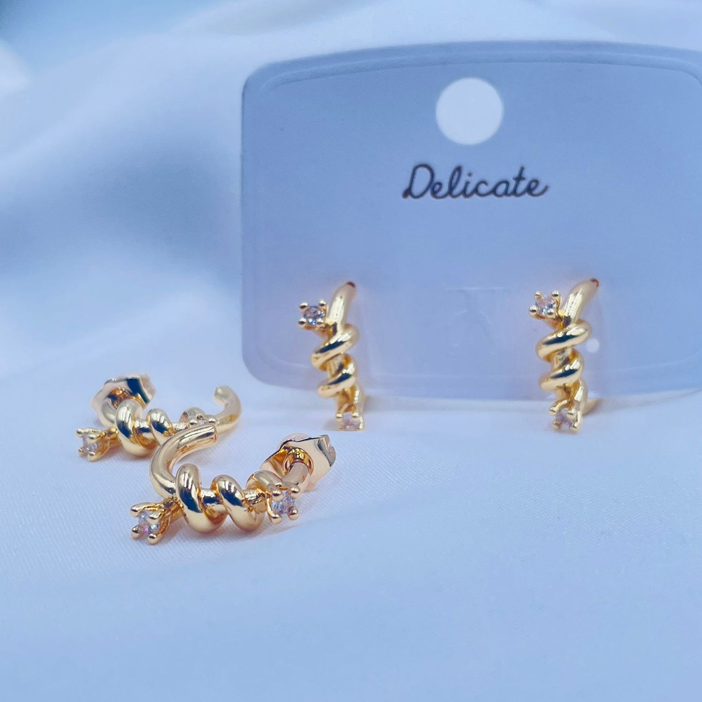 Gold Spiral Earrings