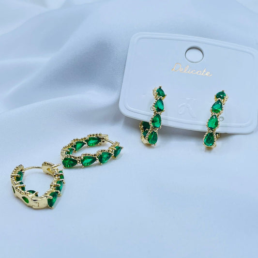 Evergreen Hoop Earrings