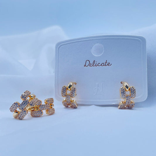 Gold And Diamond Earrings