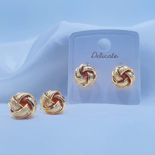 Mini Gold Knot Earrings