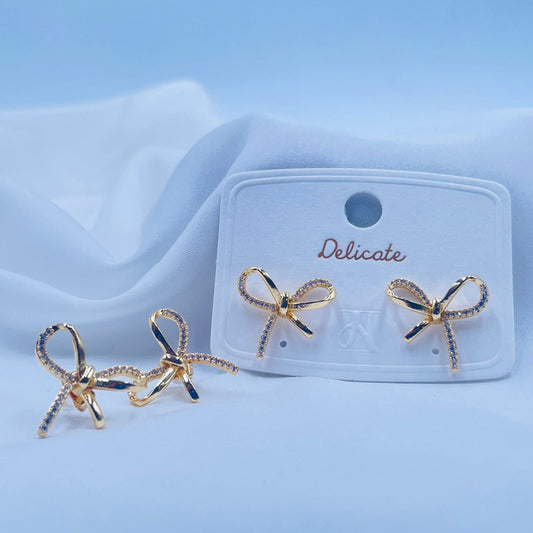 Gold Bow Earrings