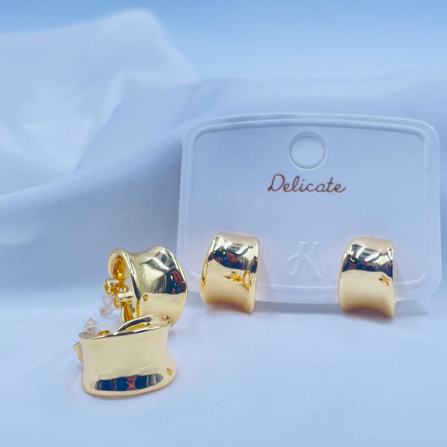 Golden Whisper Hoops