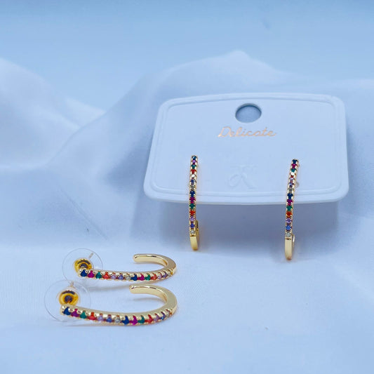 Multicolor Rainbow Earrings