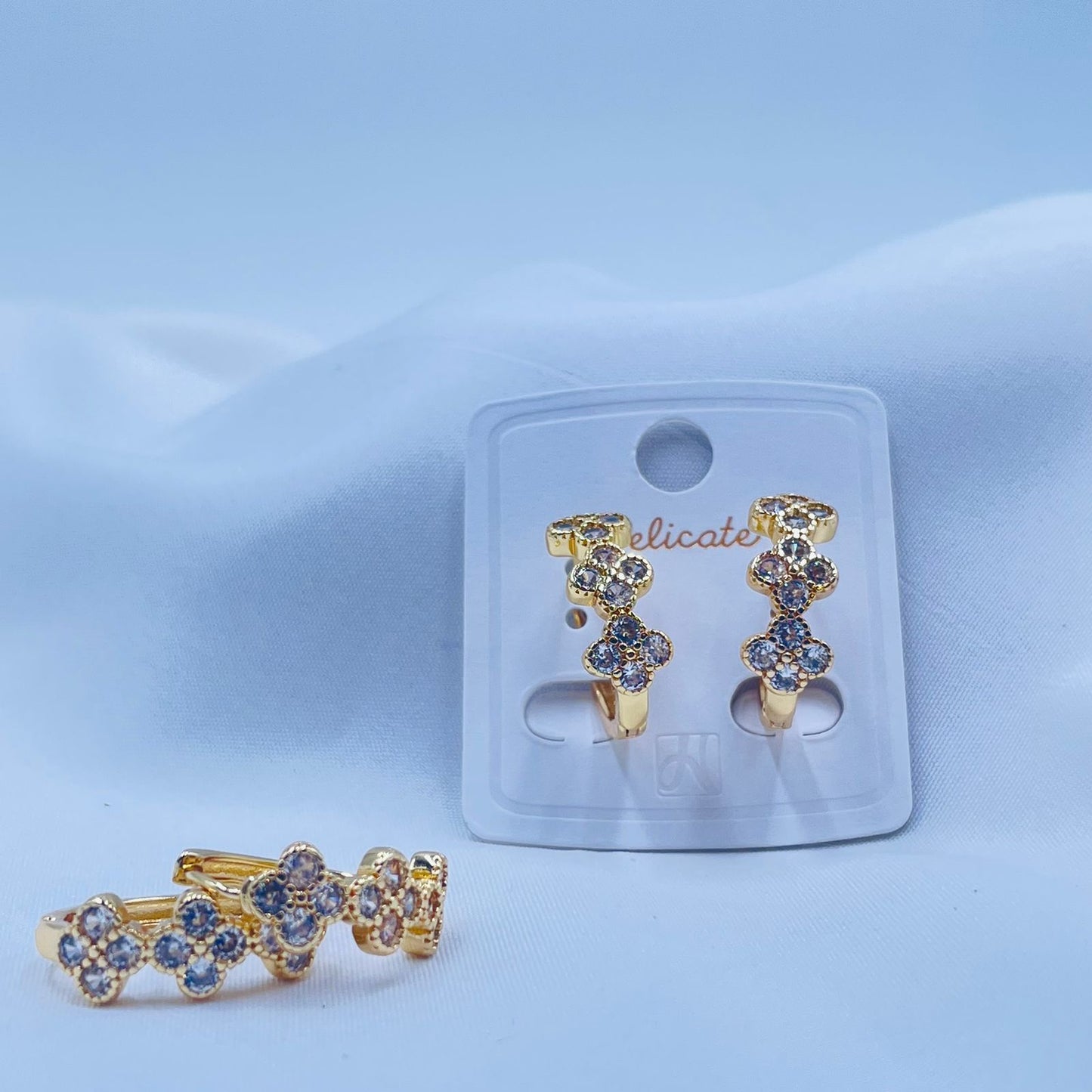 Gold Floral Earrings